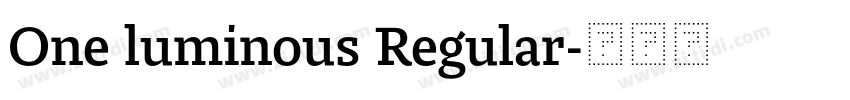 One luminous Regular字体转换